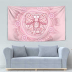 Aussie Nurse Tapestry Pink Stethoscope Coquette Bow Aboriginal Dot Art