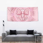 Aussie Nurse Tapestry Pink Stethoscope Coquette Bow Aboriginal Dot Art