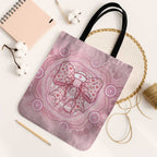 Aussie Nurse Tote Bag Pink Stethoscope Coquette Bow Aboriginal Dot Art