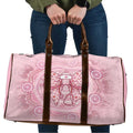 Aussie Nurse Travel Bag Pink Stethoscope Coquette Bow Aboriginal Dot Art