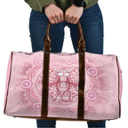Aussie Nurse Travel Bag Pink Stethoscope Coquette Bow Aboriginal Dot Art