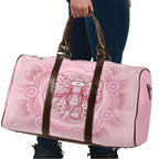 Aussie Nurse Travel Bag Pink Stethoscope Coquette Bow Aboriginal Dot Art