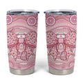 Aussie Nurse Personalised Tumbler Cup Pink Stethoscope Coquette Bow Aboriginal Dot Art