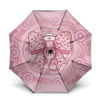 Aussie Nurse Umbrella Pink Stethoscope Coquette Bow Aboriginal Dot Art