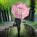 Aussie Nurse Umbrella Pink Stethoscope Coquette Bow Aboriginal Dot Art