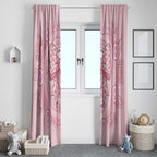 Aussie Nurse Window Curtain Pink Stethoscope Coquette Bow Aboriginal Dot Art