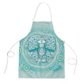 Aussie Nurse Apron Turquoise Stethoscope Coquette Bow Aboriginal Dot Art