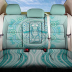 Aussie Nurse Back Car Seat Cover Turquoise Stethoscope Coquette Bow Aboriginal Dot Art