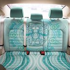 Aussie Nurse Back Car Seat Cover Turquoise Stethoscope Coquette Bow Aboriginal Dot Art