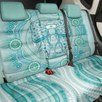 Aussie Nurse Back Car Seat Cover Turquoise Stethoscope Coquette Bow Aboriginal Dot Art