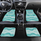 Aussie Nurse Personalised Car Mats Turquoise Stethoscope Coquette Bow Aboriginal Dot Art