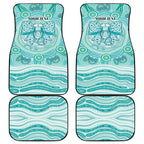 Aussie Nurse Personalised Car Mats Turquoise Stethoscope Coquette Bow Aboriginal Dot Art