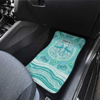 Aussie Nurse Personalised Car Mats Turquoise Stethoscope Coquette Bow Aboriginal Dot Art