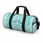 Aussie Nurse Duffle Bag Turquoise Stethoscope Coquette Bow Aboriginal Dot Art