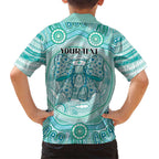 Aussie Nurse Personalised Hawaiian Shirt Turquoise Stethoscope Coquette Bow Aboriginal Dot Art