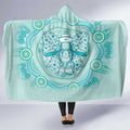 Aussie Nurse Hooded Blanket Turquoise Stethoscope Coquette Bow Aboriginal Dot Art