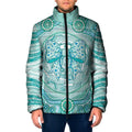 Aussie Nurse Personalised Padded Jacket Turquoise Stethoscope Coquette Bow Aboriginal Dot Art