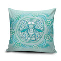 Aussie Nurse Pillow Cover Turquoise Stethoscope Coquette Bow Aboriginal Dot Art