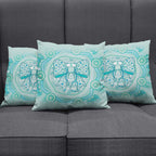 Aussie Nurse Pillow Cover Turquoise Stethoscope Coquette Bow Aboriginal Dot Art