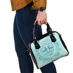 Aussie Nurse Shoulder Handbag Turquoise Stethoscope Coquette Bow Aboriginal Dot Art
