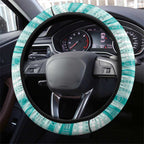 Aussie Nurse Steering Wheel Cover Turquoise Stethoscope Coquette Bow Aboriginal Dot Art