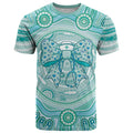 Aussie Nurse Personalised T Shirt Turquoise Stethoscope Coquette Bow Aboriginal Dot Art