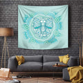 Aussie Nurse Tapestry Turquoise Stethoscope Coquette Bow Aboriginal Dot Art