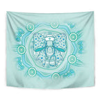 Aussie Nurse Tapestry Turquoise Stethoscope Coquette Bow Aboriginal Dot Art