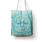 Aussie Nurse Tote Bag Turquoise Stethoscope Coquette Bow Aboriginal Dot Art
