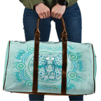 Aussie Nurse Travel Bag Turquoise Stethoscope Coquette Bow Aboriginal Dot Art