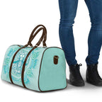 Aussie Nurse Travel Bag Turquoise Stethoscope Coquette Bow Aboriginal Dot Art