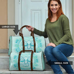 Aussie Nurse Travel Bag Turquoise Stethoscope Coquette Bow Aboriginal Dot Art