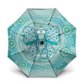 Aussie Nurse Umbrella Turquoise Stethoscope Coquette Bow Aboriginal Dot Art