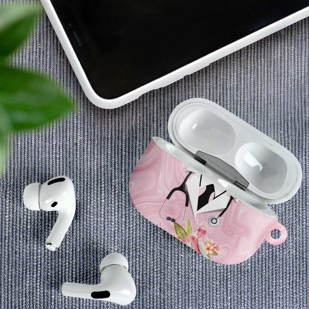 Aussie Nurse RN Pink Cockatoo AirPods Case
