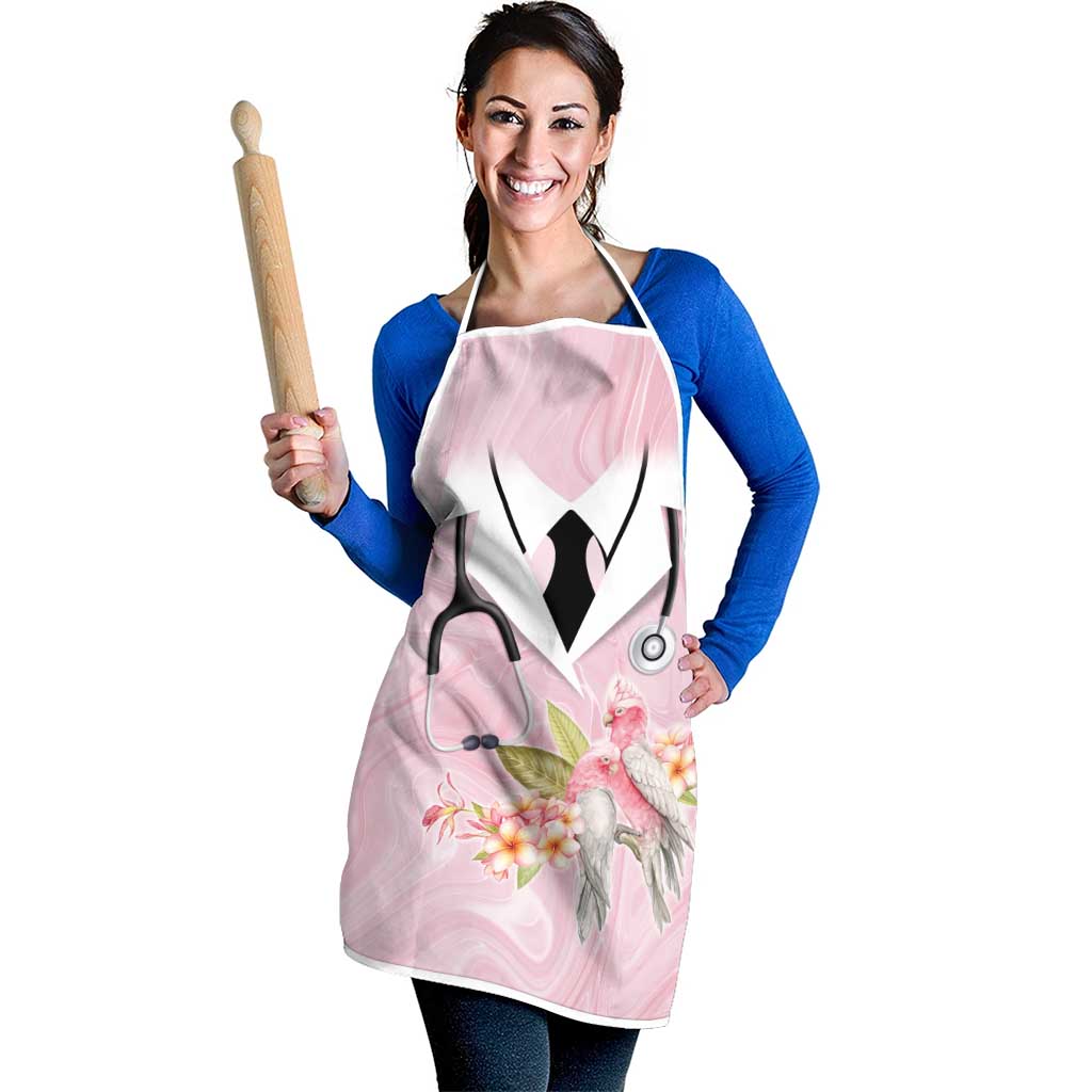 Aussie Nurse RN Pink Cockatoo Apron