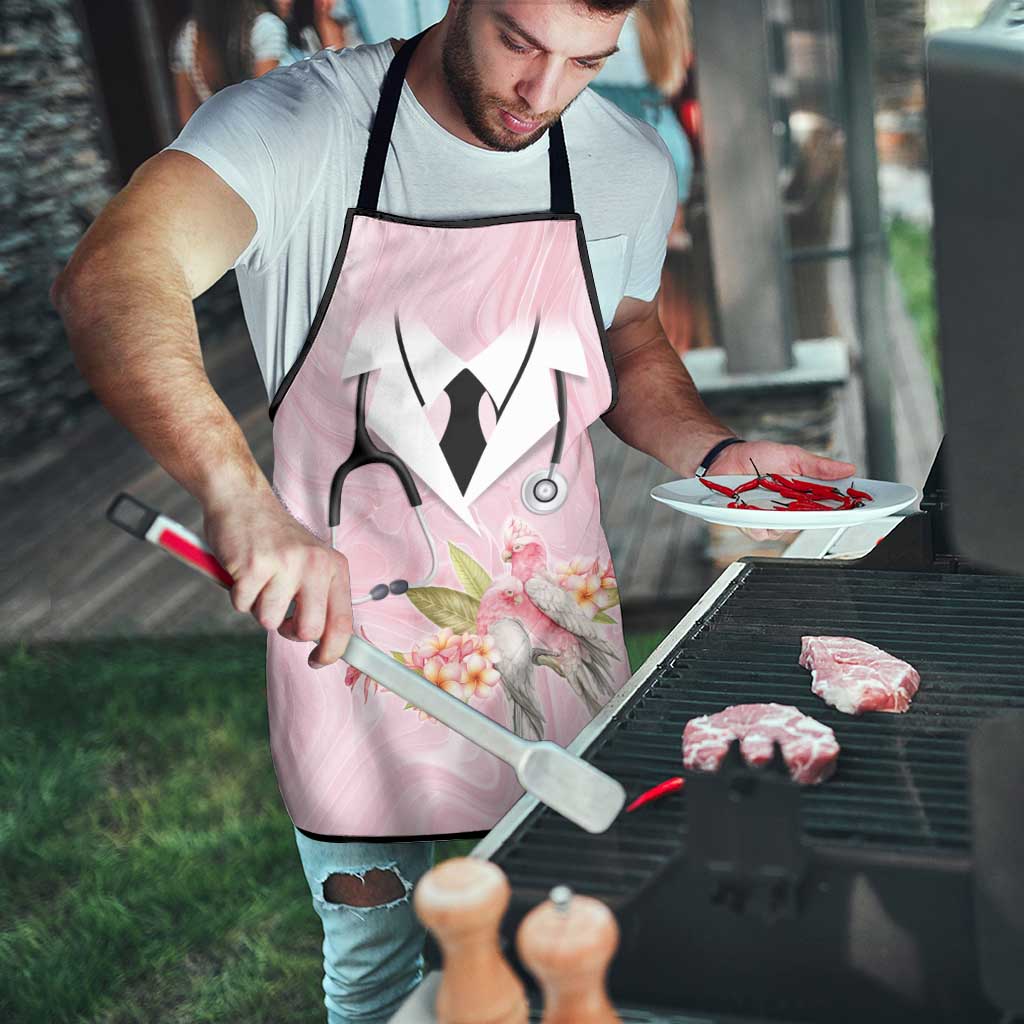 Aussie Nurse RN Pink Cockatoo Apron
