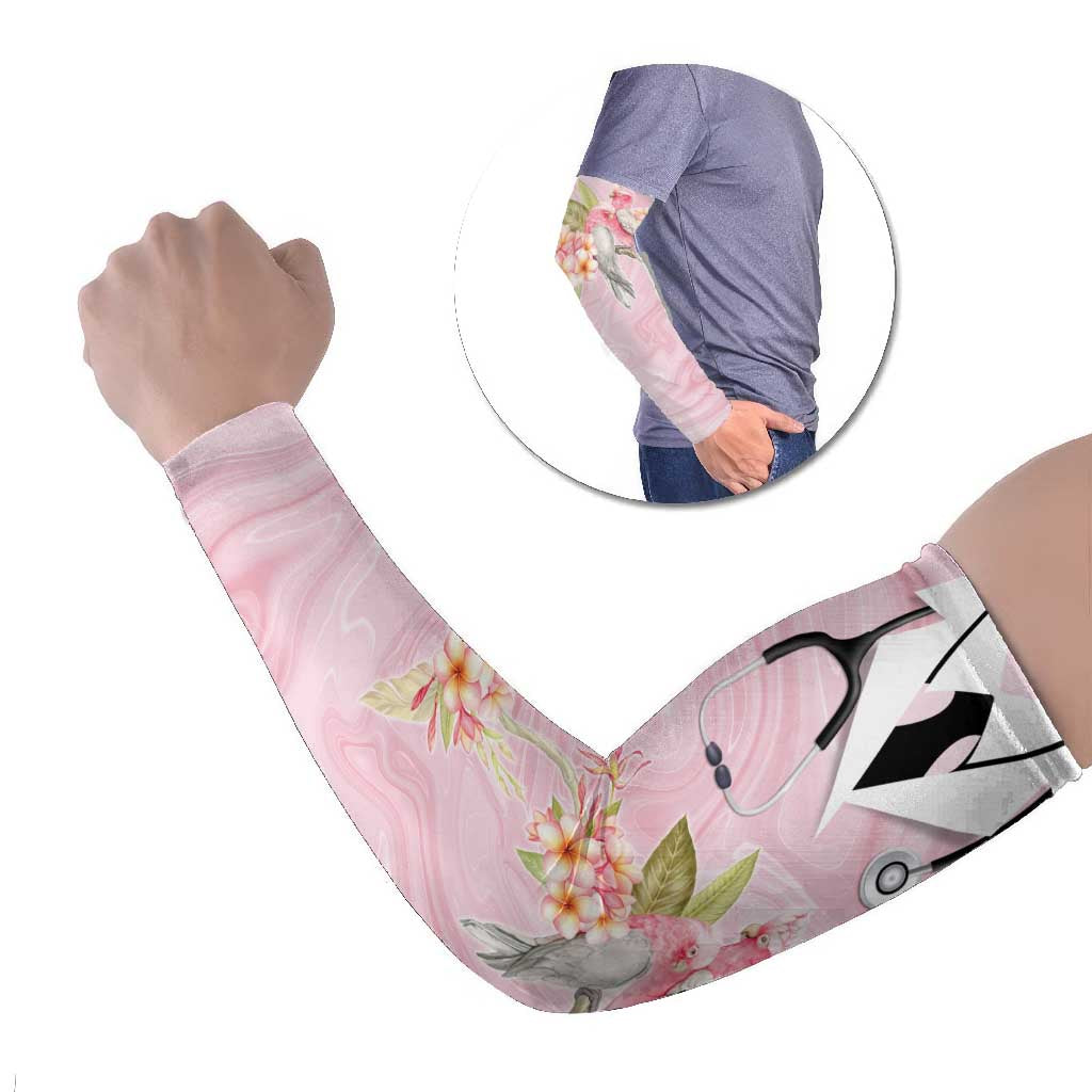 Aussie Nurse RN Pink Cockatoo Arm Sleeves
