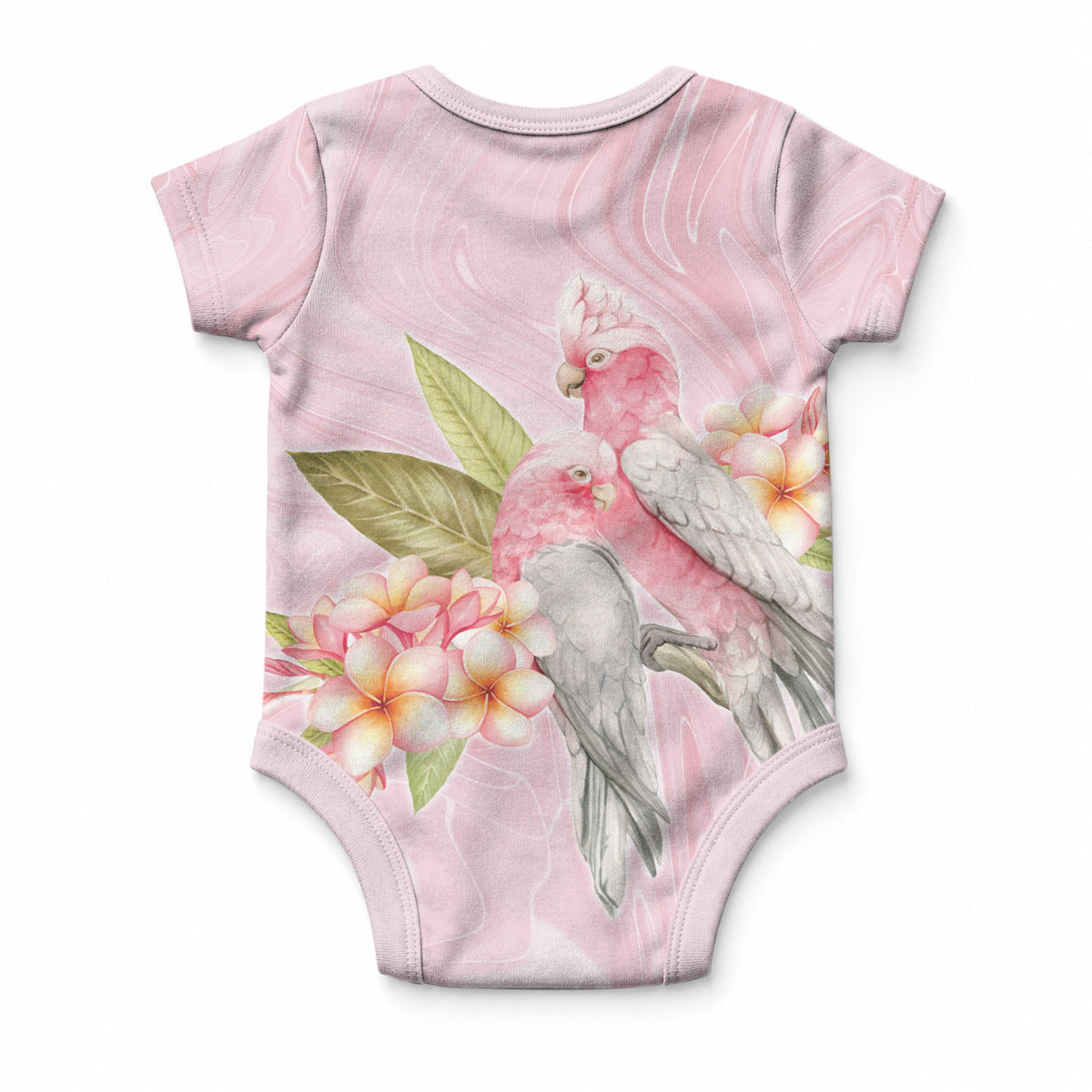 Aussie Nurse RN Pink Cockatoo Baby Onesie