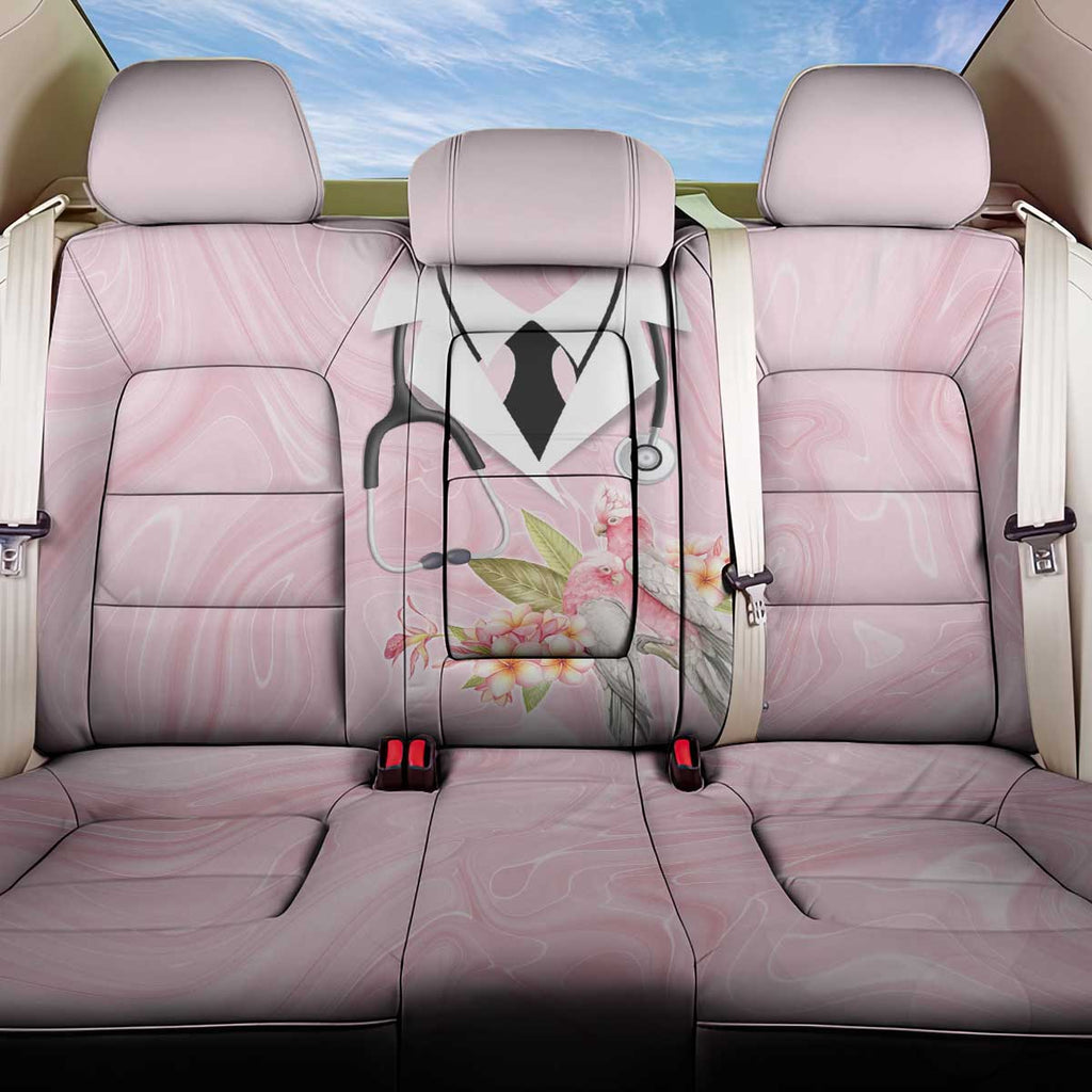 Aussie Nurse RN Pink Cockatoo Back Car Seat Cover