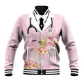 Aussie Nurse RN Pink Cockatoo Baseball Jacket
