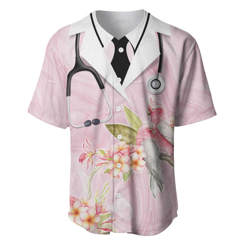 Aussie Nurse RN Pink Cockatoo Baseball Jersey