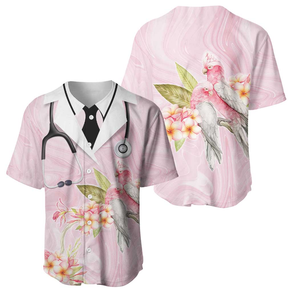 Aussie Nurse RN Pink Cockatoo Baseball Jersey
