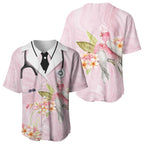 Aussie Nurse RN Pink Cockatoo Baseball Jersey