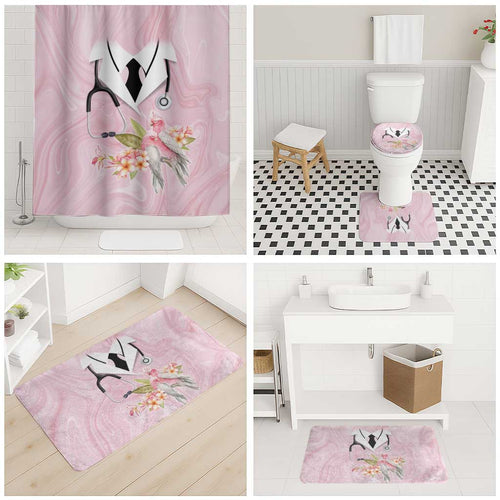 Aussie Nurse RN Pink Cockatoo Bathroom Set