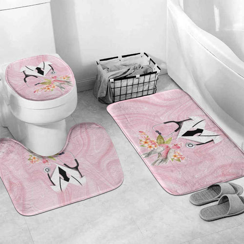 Aussie Nurse RN Pink Cockatoo Bathroom Set