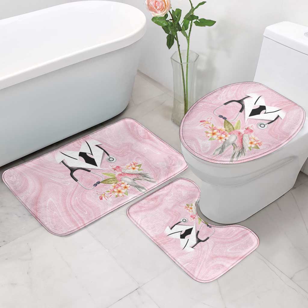 Aussie Nurse RN Pink Cockatoo Bathroom Set