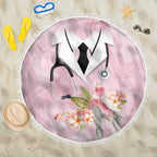 Aussie Nurse RN Pink Cockatoo Beach Blanket