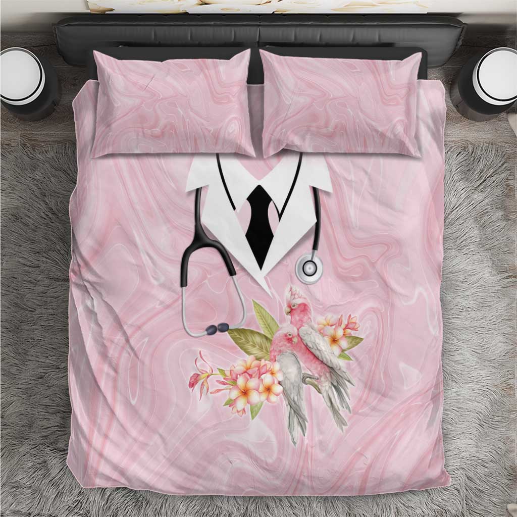 Aussie Nurse RN Pink Cockatoo Bedding Set