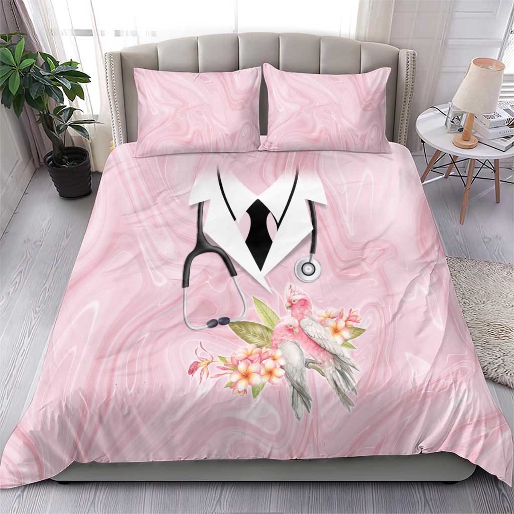 Aussie Nurse RN Pink Cockatoo Bedding Set