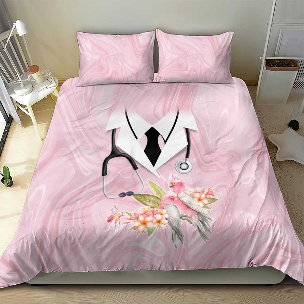 Aussie Nurse RN Pink Cockatoo Bedding Set